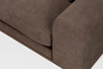 Copenhagen Premium 4-sits Vänstervänd L-formad Djup Divansoffa i Tyg - Mörkbrun - Products - Möbler - Soffa - Divansoffa & schäslongsoffa - 3 sits soffa med divan