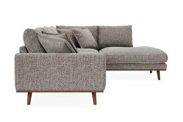 Copenhagen Premium 4-sits Högervänd L-formad Djup Schäslongsoffa i Chenille - Grå - Products - Möbler - Soffa - Divansoffa & schäslongsoffa - 4 sits soffa med divan