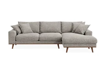 Copenhagen Premium 4-sits Högervänd L-formad Djup Divansoffa i Chenille