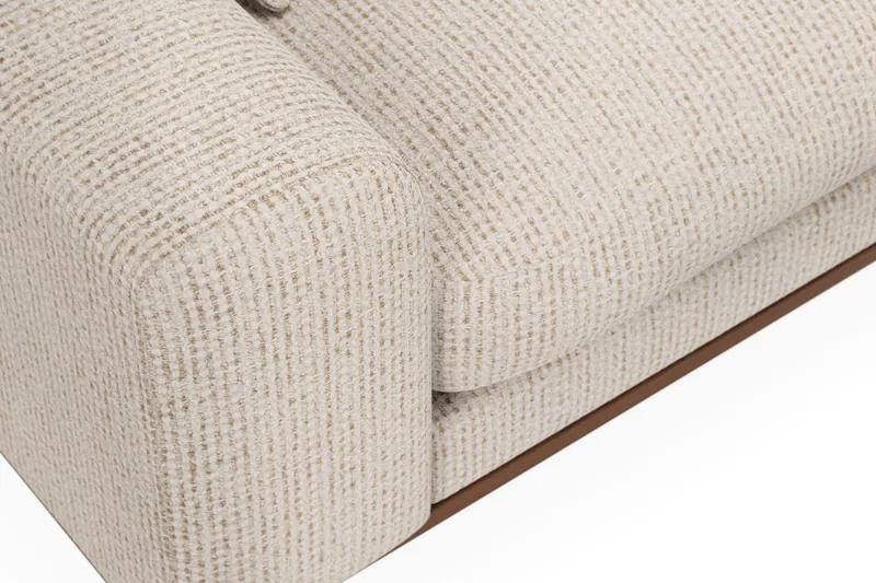Copenhagen Premium 4-sits Högervänd L-formad Djup Divansoffa i Chenille - Beige - Products - Möbler - Soffa - Divansoffa & schäslongsoffa - 4 sits soffa med divan