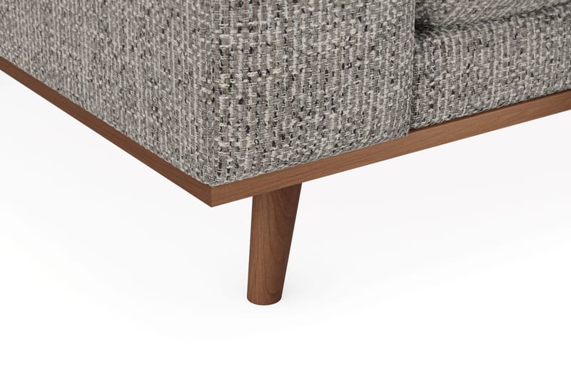 Copenhagen Premium 4-sits Högervänd L-formad Djup Schäslongsoffa i Chenille - Grå - Products - Möbler - Soffa - Divansoffa & schäslongsoffa - 4 sits soffa med divan