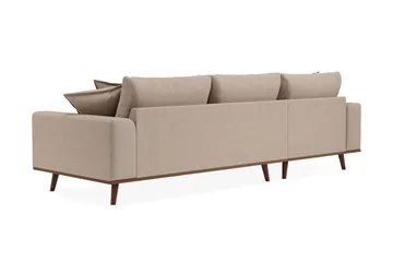 Copenhagen Premium 4-sits Vänstervänd L-formad Djup Divansoffa i Tyg - Ljusbrun - Products - Möbler - Soffa - Divansoffa & schäslongsoffa - 3 sits soffa med divan