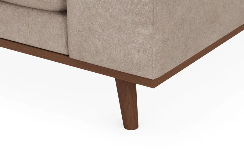 Copenhagen Premium 4-sits Vänstervänd L-formad Djup Divansoffa i Tyg - Ljusbrun - Products - Möbler - Soffa - Divansoffa & schäslongsoffa - 3 sits soffa med divan