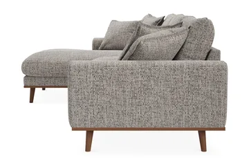 Copenhagen Premium 4-sits Vänstervänd L-formad Djup Divansoffa i Chenille - Grå - Products - Möbler - Soffa - Divansoffa & schäslongsoffa - 4 sits soffa med divan