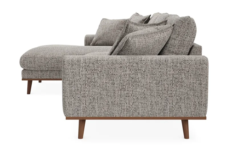 Copenhagen Premium 4-sits Vänstervänd L-formad Djup Divansoffa i Chenille - Grå - Products - Möbler - Soffa - Divansoffa & schäslongsoffa - 4 sits soffa med divan