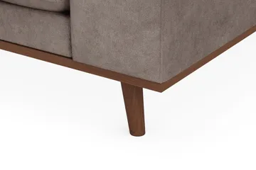 Copenhagen Premium 4-sits Vänstervänd L-formad Djup Divansoffa i Tyg - Brun - Products - Möbler - Soffa - Divansoffa & schäslongsoffa - 3 sits soffa med divan