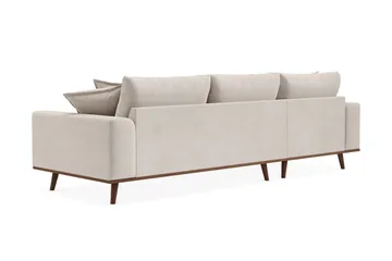 Copenhagen Premium 4-sits Vänstervänd L-formad Djup Divansoffa i Tyg - Beige - Products - Möbler - Soffa - Divansoffa & schäslongsoffa - 3 sits soffa med divan