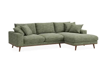 Copenhagen Premium 4-sits Högervänd L-formad Djup Divansoffa i Chenille - Grön - Products - Möbler - Soffa - Divansoffa & schäslongsoffa - 4 sits soffa med divan