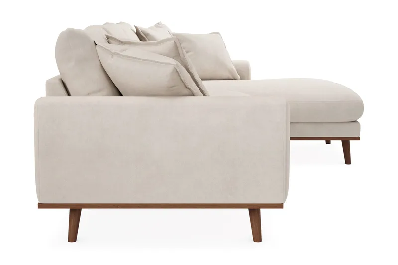 Copenhagen Premium 4-sits Högervänd L-formad Djup Divansoffa i Tyg - Beige - Products - Möbler - Soffa - Divansoffa & schäslongsoffa - 3 sits soffa med divan