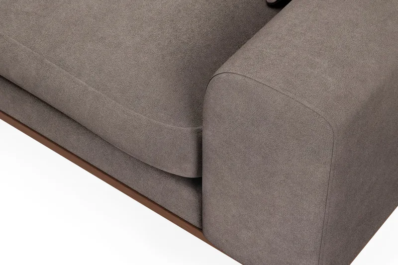 Copenhagen Premium 4-sits Vänstervänd L-formad Djup Schäslongsoffa i Tyg - Brun - Products - Möbler - Soffa - Divansoffa & schäslongsoffa - 4 sits soffa med divan