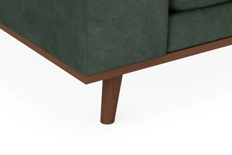 Copenhagen Premium 4-sits Högervänd L-formad Djup Divansoffa i Tyg - Grön - Products - Möbler - Soffa - Divansoffa & schäslongsoffa - 3 sits soffa med divan