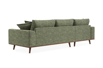 Copenhagen Premium 4-sits Vänstervänd L-formad Djup Divansoffa i Chenille - Grön - Products - Möbler - Soffa - Divansoffa & schäslongsoffa - 4 sits soffa med divan