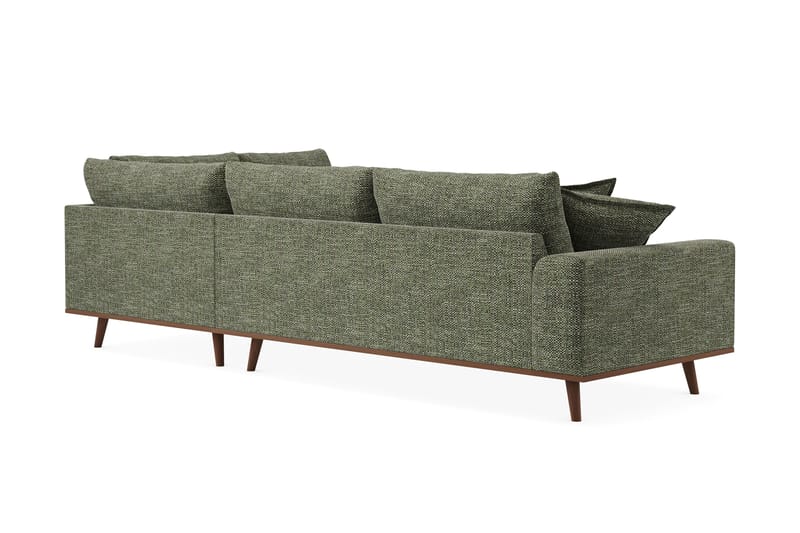 Copenhagen Premium 4-sits Högervänd L-formad Djup Schäslongsoffa i Chenille - Grön - Products - Möbler - Soffa - Divansoffa & schäslongsoffa - 4 sits soffa med divan