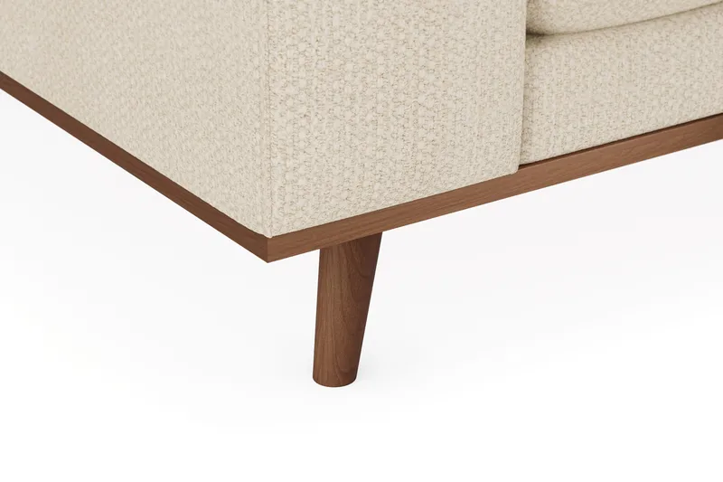 Copenhagen Premium 4-sits Högervänd L-formad Djup Divansoffa i Chenille - Ljusbeige - Products - Möbler - Soffa - Divansoffa & schäslongsoffa - 4 sits soffa med divan
