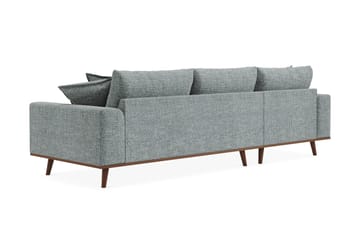 Copenhagen Premium 4-sits Vänstervänd L-formad Djup Divansoffa i Chenille - Grå/Blå - Products - Möbler - Soffa - Divansoffa & schäslongsoffa - 4 sits soffa med divan
