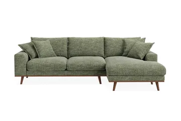Copenhagen Premium 4-sits Högervänd L-formad Djup Divansoffa i Chenille