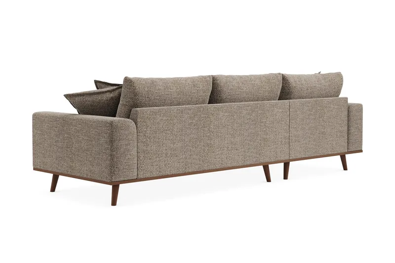 Copenhagen Premium 4-sits Vänstervänd L-formad Djup Divansoffa i Chenille - Brun - Products - Möbler - Soffa - Divansoffa & schäslongsoffa - 4 sits soffa med divan