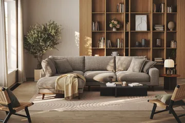 Copenhagen Premium 4-sits Vänstervänd L-formad Djup Schäslongsoffa i Chenille - Brun - Products - Möbler - Soffa - Divansoffa & schäslongsoffa - 4 sits soffa med divan