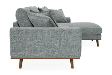 Copenhagen Premium 4-sits Högervänd L-formad Djup Divansoffa i Chenille - Grå/Blå - Products - Möbler - Soffa - Divansoffa & schäslongsoffa - 4 sits soffa med divan