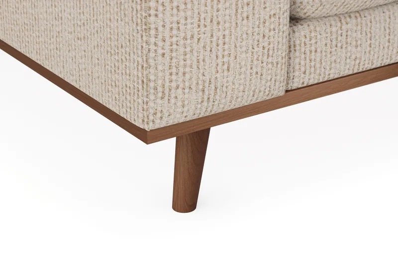 Copenhagen Premium 4-sits Högervänd L-formad Djup Divansoffa i Chenille - Beige - Products - Möbler - Soffa - Divansoffa & schäslongsoffa - 4 sits soffa med divan