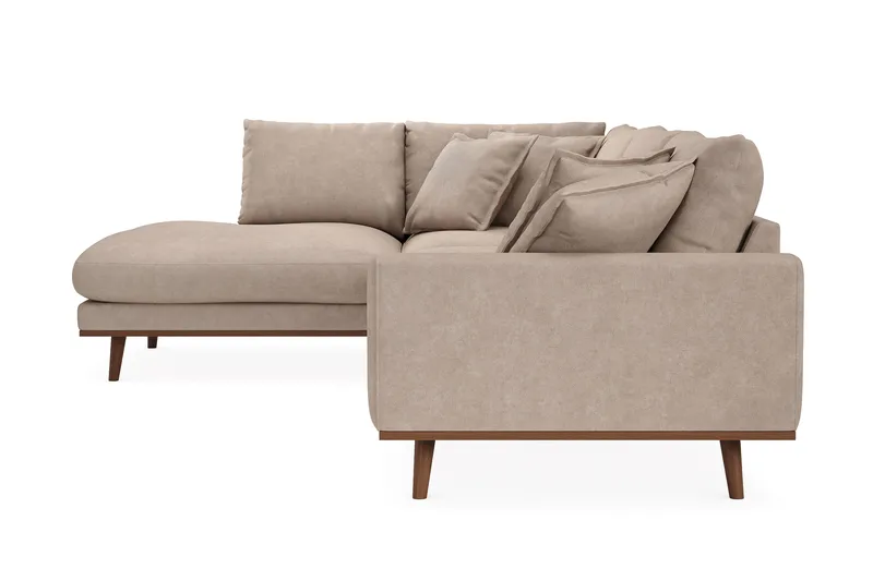 Copenhagen Premium 4-sits Vänstervänd L-formad Djup Schäslongsoffa i Tyg - Ljusbrun - Products - Möbler - Soffa - Divansoffa & schäslongsoffa - 4 sits soffa med divan
