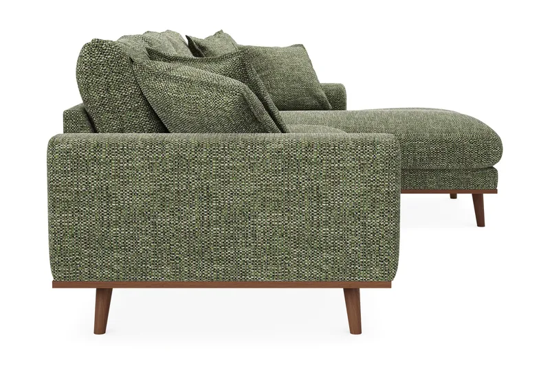 Copenhagen Premium 4-sits Högervänd L-formad Djup Divansoffa i Chenille - Grön - Products - Möbler - Soffa - Divansoffa & schäslongsoffa - 4 sits soffa med divan
