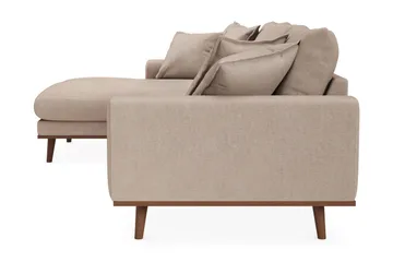 Copenhagen Premium 4-sits Vänstervänd L-formad Djup Divansoffa i Tyg - Ljusbrun - Products - Möbler - Soffa - Divansoffa & schäslongsoffa - 3 sits soffa med divan