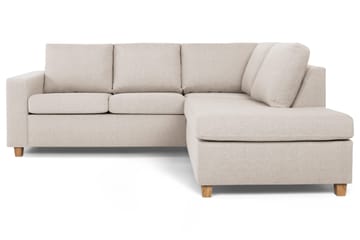 Crazy 3-sits Högervänd L-formad Schäslongsoffa i Tyg - Beige - Products - Möbler - Soffa - Divansoffa & schäslongsoffa - 2 sits soffa med divan