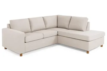 Crazy 3-sits Högervänd L-formad Schäslongsoffa i Tyg - Beige - Products - Möbler - Soffa - Divansoffa & schäslongsoffa - 2 sits soffa med divan