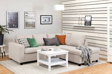 Crazy 3-sits Högervänd L-formad Schäslongsoffa i Tyg - Beige - Products - Möbler - Soffa - Divansoffa & schäslongsoffa - 2 sits soffa med divan