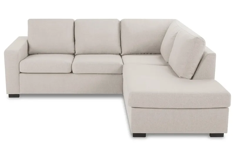 Crazy 3-sits Högervänd L-formad Schäslongsoffa i Tyg - Beige - Products - Möbler - Soffa - Divansoffa & schäslongsoffa - 2 sits soffa med divan