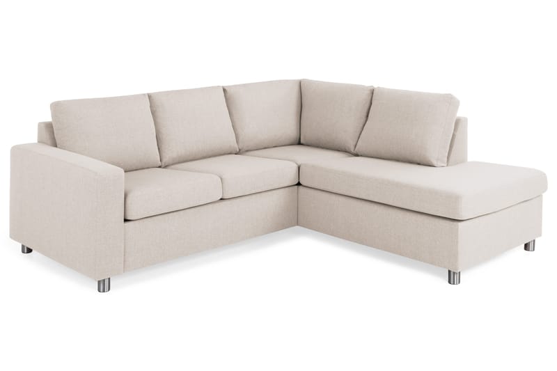 Crazy 3-sits Högervänd L-formad Schäslongsoffa i Tyg - Beige - Products - Möbler - Soffa - Divansoffa & schäslongsoffa - 2 sits soffa med divan
