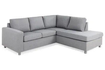 Crazy 3-sits Högervänd L-formad Schäslongsoffa i Tyg - Grå - Products - Möbler - Soffa - Divansoffa & schäslongsoffa - 2 sits soffa med divan