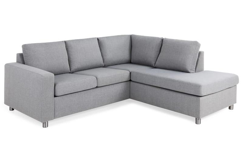 Crazy 3-sits Högervänd L-formad Schäslongsoffa i Tyg - Grå - Products - Möbler - Soffa - Divansoffa & schäslongsoffa - 2 sits soffa med divan