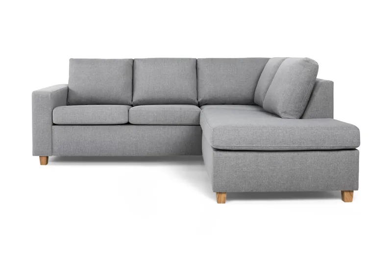Crazy 3-sits Högervänd L-formad Schäslongsoffa i Tyg - Grå - Products - Möbler - Soffa - Divansoffa & schäslongsoffa - 2 sits soffa med divan