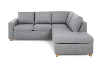 Crazy 3-sits Högervänd L-formad Schäslongsoffa i Tyg - Grå - Products - Möbler - Soffa - Divansoffa & schäslongsoffa - 2 sits soffa med divan