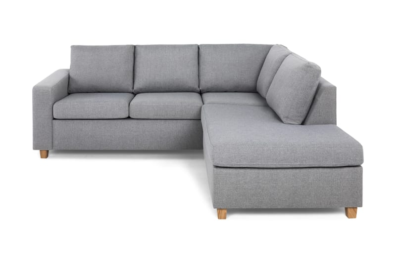 Crazy 3-sits Högervänd L-formad Schäslongsoffa i Tyg - Grå - Products - Möbler - Soffa - Divansoffa & schäslongsoffa - 2 sits soffa med divan
