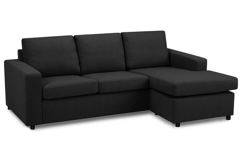 Crazy 3-sits Vändbar L-formad Divansoffa i Tyg - Antracit - Products - Möbler - Soffa - Divansoffa & schäslongsoffa - 3 sits soffa med divan