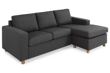 Crazy 3-sits Vändbar L-formad Divansoffa i Tyg - Antracit - Products - Möbler - Soffa - Divansoffa & schäslongsoffa - 3 sits soffa med divan