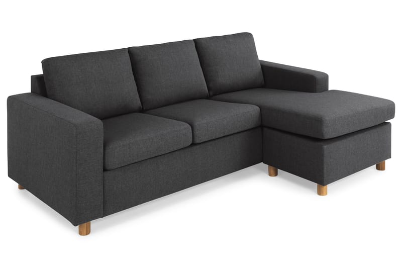 Crazy 3-sits Vändbar L-formad Divansoffa i Tyg - Antracit - Products - Möbler - Soffa - Divansoffa & schäslongsoffa - 3 sits soffa med divan