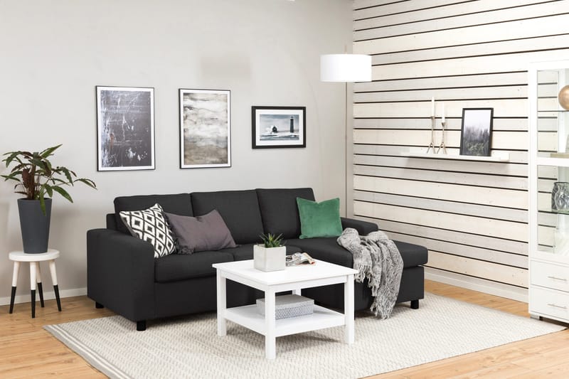 Crazy 3-sits Vändbar L-formad Divansoffa i Tyg - Antracit - Products - Möbler - Soffa - Divansoffa & schäslongsoffa - 3 sits soffa med divan
