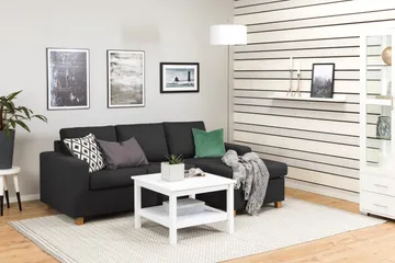 Crazy 3-sits Vändbar L-formad Divansoffa i Tyg - Antracit - Products - Möbler - Soffa - Divansoffa & schäslongsoffa - 3 sits soffa med divan
