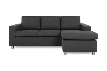 Crazy 3-sits Vändbar L-formad Divansoffa i Tyg - Antracit - Products - Möbler - Soffa - Divansoffa & schäslongsoffa - 3 sits soffa med divan