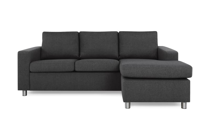 Crazy 3-sits Vändbar L-formad Divansoffa i Tyg - Antracit - Products - Möbler - Soffa - Divansoffa & schäslongsoffa - 3 sits soffa med divan