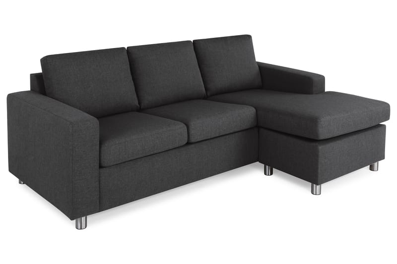 Crazy 3-sits Vändbar L-formad Divansoffa i Tyg - Antracit - Products - Möbler - Soffa - Divansoffa & schäslongsoffa - 3 sits soffa med divan