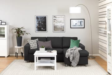 Crazy 3-sits Vändbar L-formad Divansoffa i Tyg - Antracit - Products - Möbler - Soffa - Divansoffa & schäslongsoffa - 3 sits soffa med divan