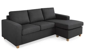 Crazy 3-sits Vändbar L-formad Divansoffa i Tyg - Antracit - Products - Möbler - Soffa - Divansoffa & schäslongsoffa - 3 sits soffa med divan