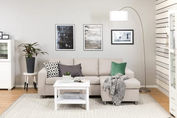Crazy 3-sits Vändbar L-formad Divansoffa i Tyg - Beige - Products - Möbler - Soffa - Divansoffa & schäslongsoffa - 3 sits soffa med divan
