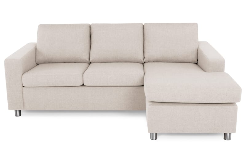 Crazy 3-sits Vändbar L-formad Divansoffa i Tyg - Beige - Products - Möbler - Soffa - Divansoffa & schäslongsoffa - 3 sits soffa med divan