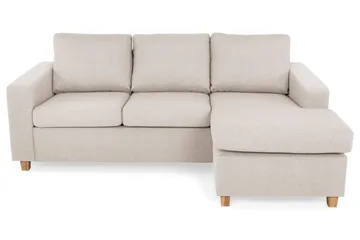 Crazy 3-sits Vändbar L-formad Divansoffa i Tyg - Beige - Products - Möbler - Soffa - Divansoffa & schäslongsoffa - 3 sits soffa med divan